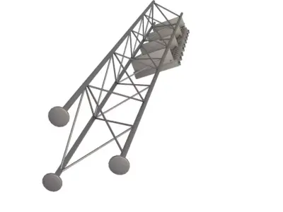 Stadium Lighting Pole 3D model