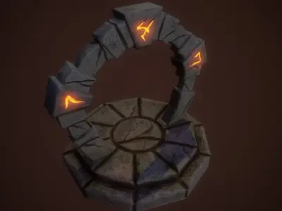 Stylized Portal V1 Free low-poly 3D model