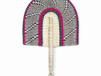 African Handwoven Fan 14 3D model