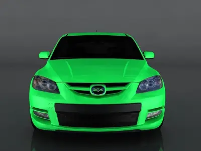 Mazda 3 2009  Low-poly 3D model