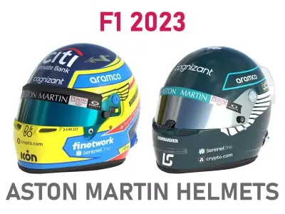 F1 Aston Martin Helmets 2023 3D model