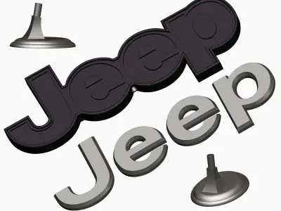 Jeep logo car brand for 3D printer or CNC router 3D print model