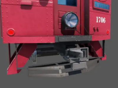 Pacific Electric Interurban Car Low-poly 3D model