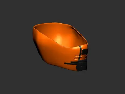 helmet high poly sculpt 3d printable ver 7 3D model 3D model 10