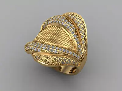 Women Ring 3DM Womens Ring 3d models 3D print model 3D print model 4