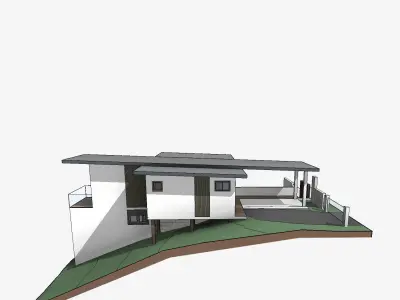 Foreman Residential Villa Revit Model Low-poly 3D model
