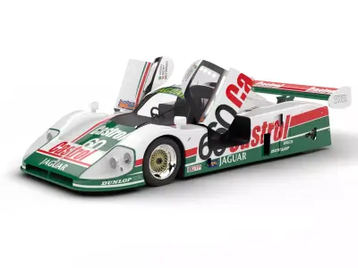 Jaguar XJR-9 Castrol Racing 1988 HQ 3d model 3D model