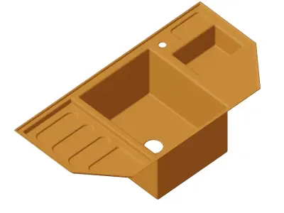 Plastic Stylish Kitchen Sink Toy 3D model