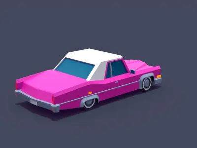 Cadillac Coupe deVille Low-poly 3D model