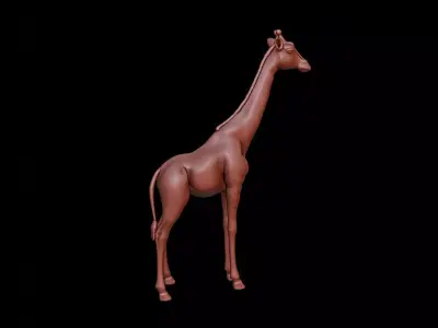 Giraffe Animal Sculpture 3D print model get