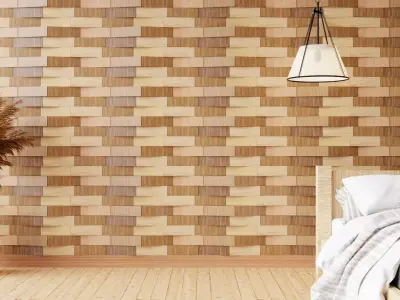 Wall wood V14 for your interior wall wood  3D model