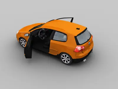 Volkswagen Golf Gt Low-poly 3D model