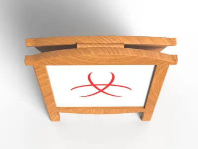 Game-Ready Signboard Low-poly 3D model