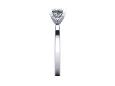 Solitaire Diamond Women Ring R9 3D print model