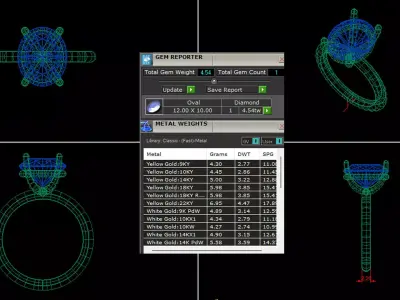 Oval Solitaire Ring Printable model 3dmodel  3D print model