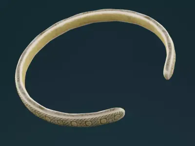 Golden Bangle  Low-poly 3D model purchase