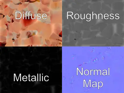 Realistic Pig Model with Pink Body model pack Low-poly 3D model