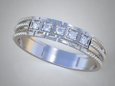 Diamond ring 0531 3D printable model Free 3D print model