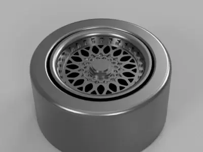  Wheel BBS 15inch - scale 1-64  hotwheels Greenlight 3D print model