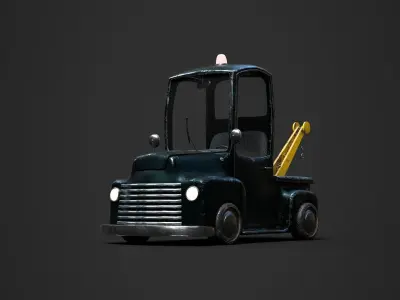 Stylized Cartoon Tow Truck 3D model