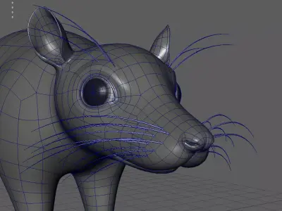Rat Realistic Lowpoly Low-poly 3D model