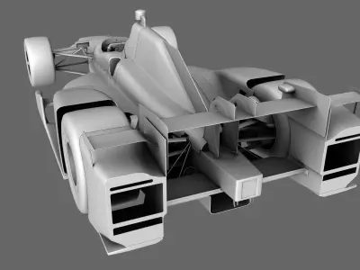 Dallara Open Wheel Car Honda 2015 Low-poly 3D model