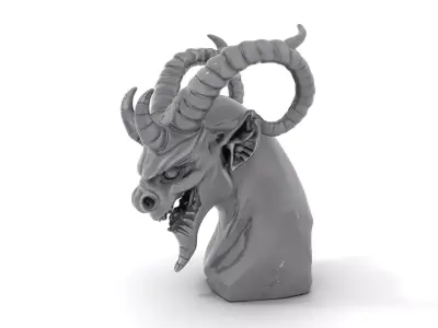 Dark Demon Bust model pack Low-poly 3D model