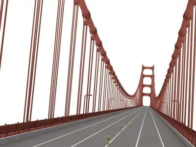 Golden Gate Bridge 3D model