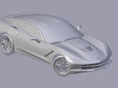 Car corvet 3D model