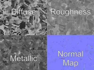 Medieval Armor Gauntlet Sculpture Decorative model pack Low-poly 3D model