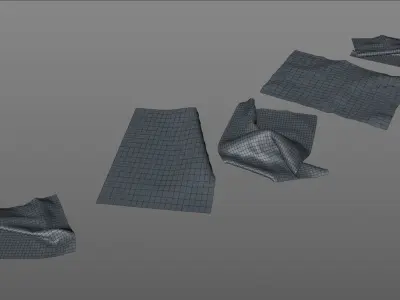 cleaning rag Low-poly 3D model
