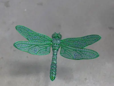 Dragonfly Brooch 3D print model