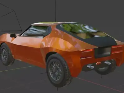 KTM car concept Low-poly 3D model