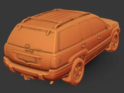Grand Cherokee WJ RAW Scan 3D model