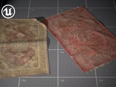 Used Soviet Carpet Low-poly 3D model
