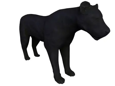 Lion Statue Low-poly 3D model