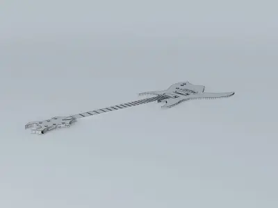 EEEEVIIIILLL guitar Free 3D model
