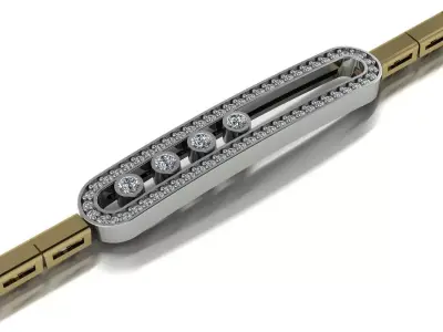 Messika Bracelet Jewelry Brand 3D print model