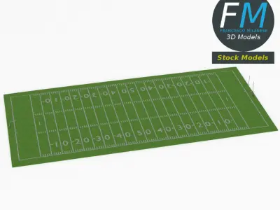 American football field 3D model