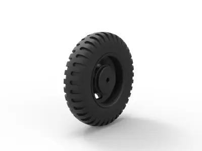Wheel from old truck 3D print model