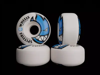 Realistic skateboard wheels spitfire 3D model