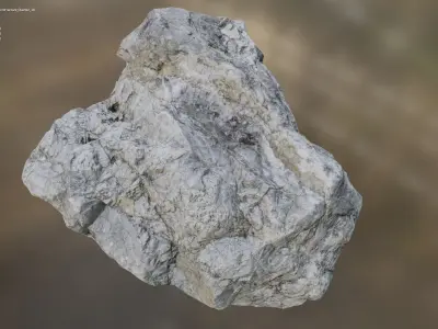 MicroFractured Quartz 2 - 8K Textures  Low-poly 3D model