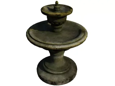 Medieval Fountain Low-poly 3D model get