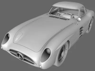 Mercedes Benz SLR 300 AMG Low-poly 3D model