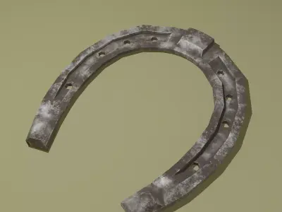 Dirty Horse Shoe Free low-poly 3D model