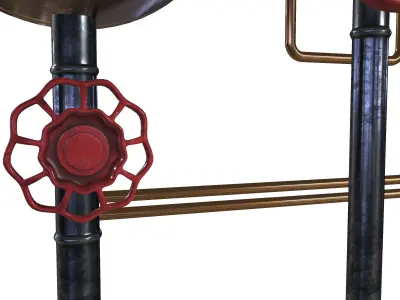 pipe wall clock 3D model