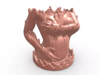 Melted Female Deity Vase  3D model