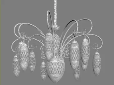 Chandelier Masiero Luxury Magnifica 12 1 3D model