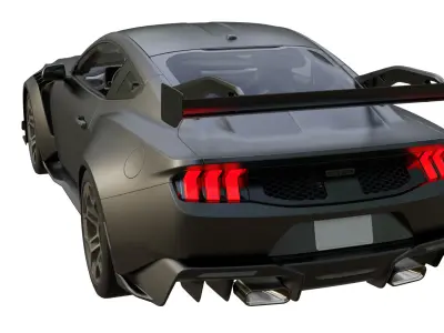 Ford Mustang GTD 2025 Low-poly 3D model