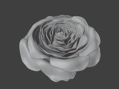 Floral Rose Candle STL 3D Printable Candle Mold Design 3D print model